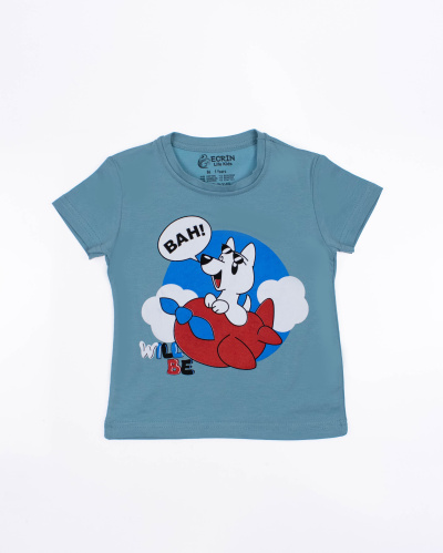 ECRIN 7055 Футболка (цвет: Серо-голубой ) ECRIN 7055 Футболка (цвет: Серо-голубой )